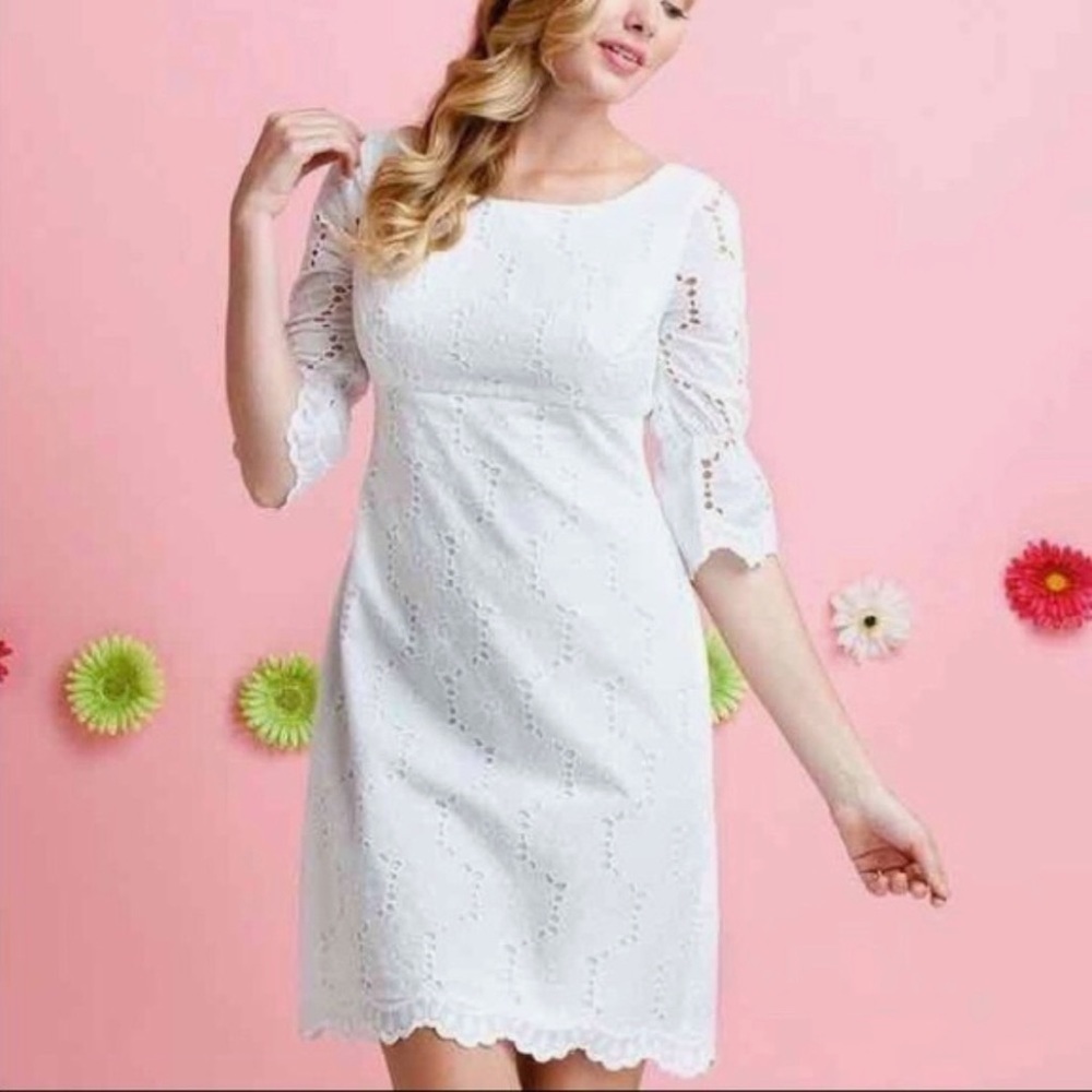 Lilly Pulitzer White Eyelet Shayna Dress